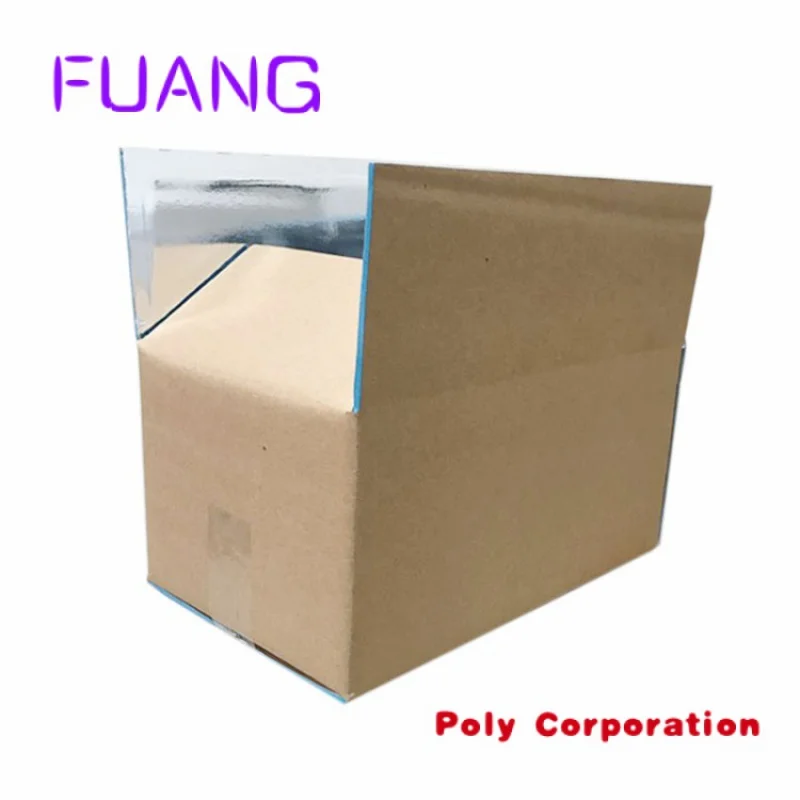 Thermal insulated frozen shipping box Aluminium Foil Insulation epe/xps Cartons for cold chain pacpacking box for small business