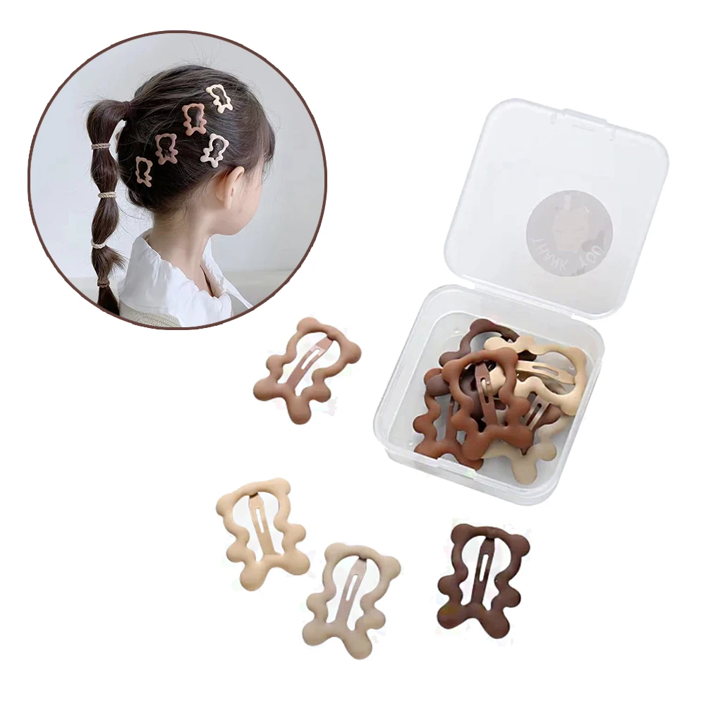 

10PCS/Set Baby Girls Hairclip Colorful Star Bear Shape Hairpins Kids Sweet Hair Ornament Clips Barrettes Hair Accessories