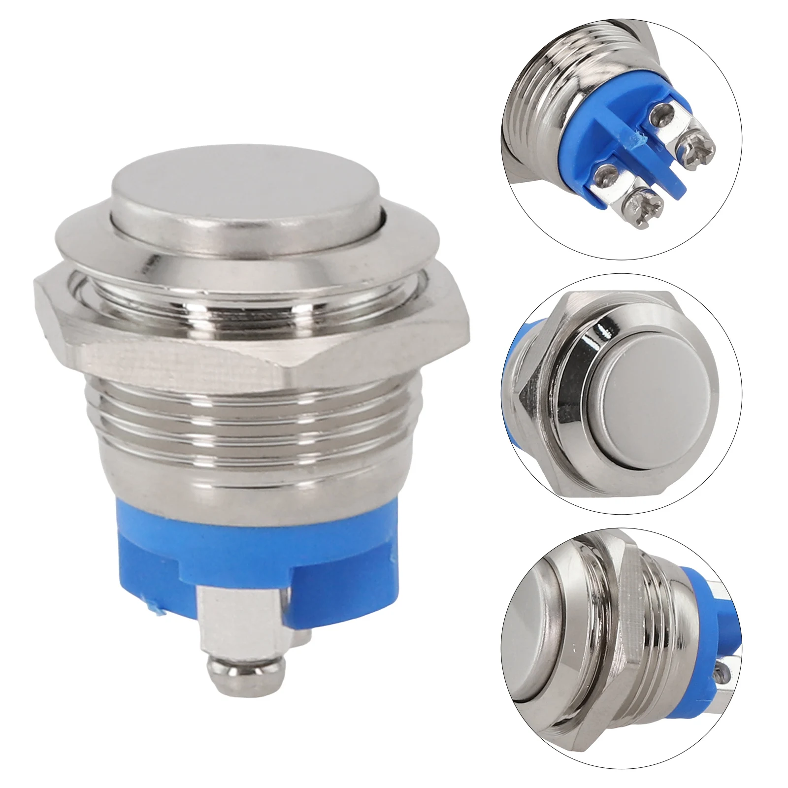1pcs 16mm 1NO Self Recovery Metal Doorbell Bell Horn Power Push Button Switch Screw Car Engine PC Reset 3 Styles
