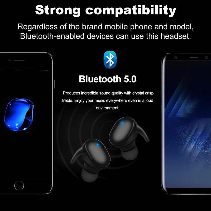new y30pro tws wireless headphones 5 0 bluetooth earphones in ear headset stereo handsfree earbuds for smart phone android ios free global shipping