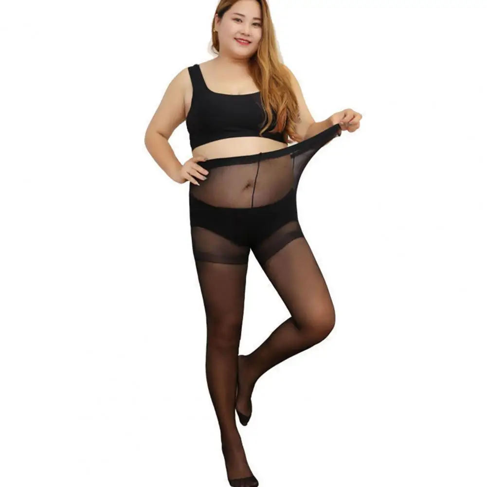 

Модные колготки с высокой талией, женские колготки большого размера, прозрачные облегающие колготки