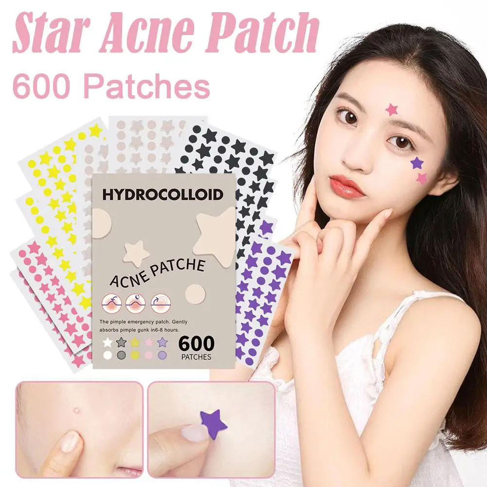 Jaysuing Star Spots пластырь от прыщей 600 шт. красочная гидроколлоидная формула для ухода