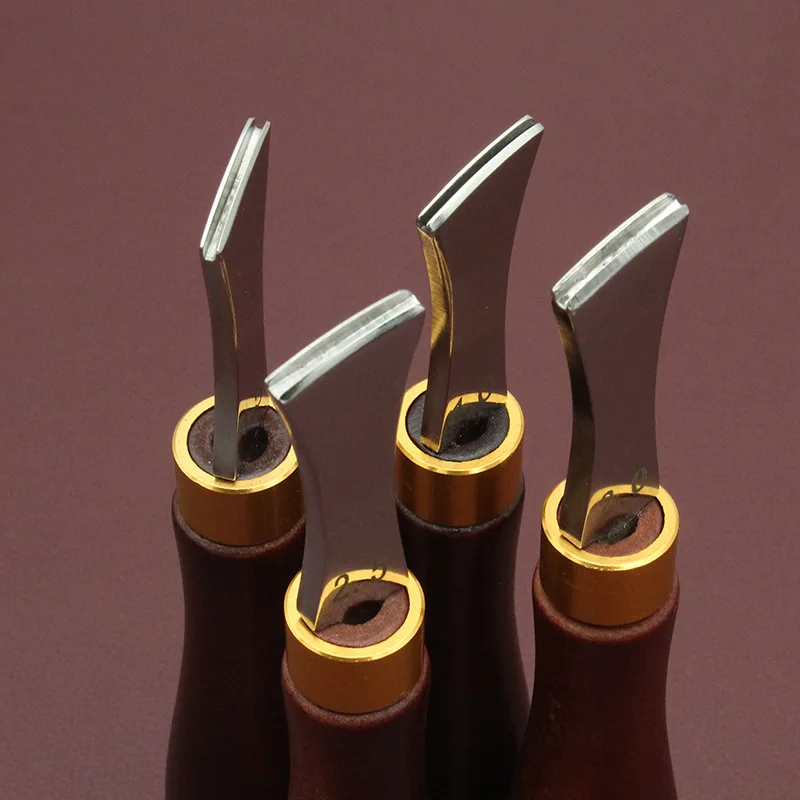 

1.0-2.5mm Leather Arch Edge Sector Shallow Groove Edges Cold And Hot Pressure Line Punch Embedding Thread Leathercraft Tools