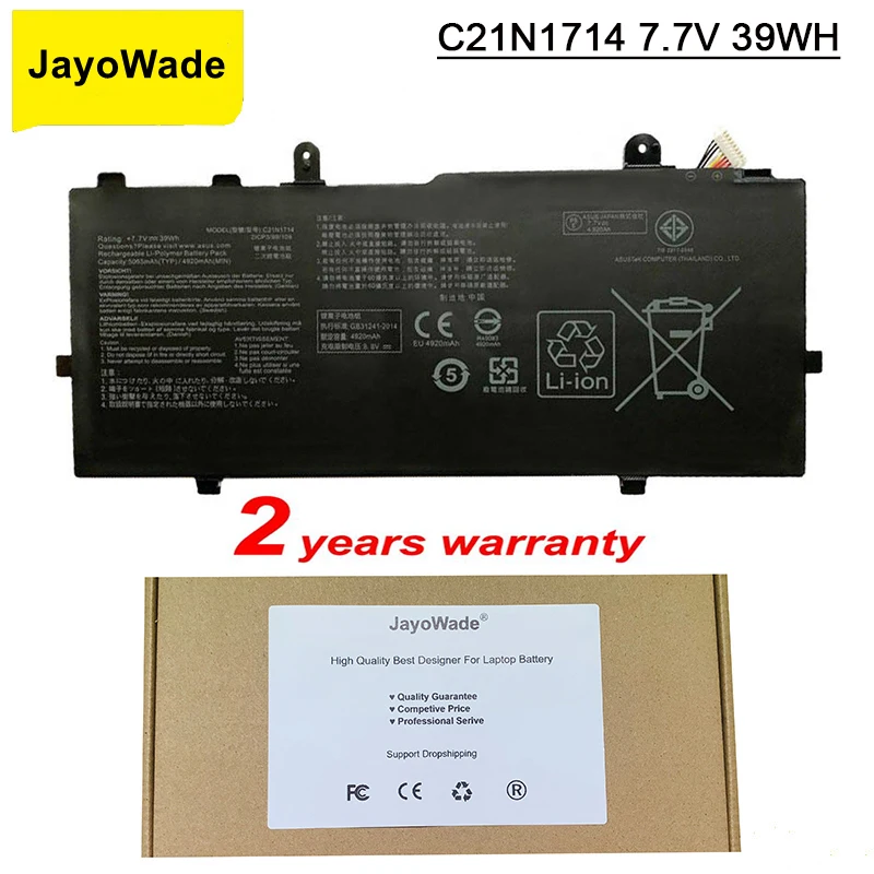 JayoWade 0B200-02740000 C21N1714 Аккумулятор для ноутбука ASUS TP40 TP401CA TP401NA TP401MA TP401NA-3350 TP401N TP401M J401MA J401CA
