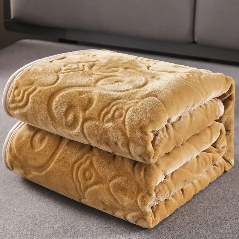 Solid Soft Warm Velvet Blanket Autumn Winter Warm Couch Bed Throw Blanket Home Decor Flower Bedding Bedspread Blanket