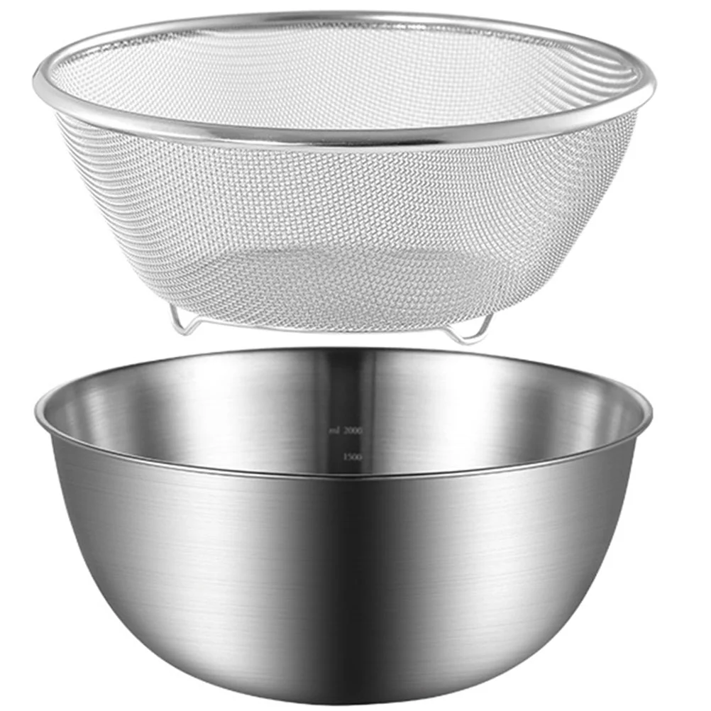 

Stainless Steel Counter Drain Basket Fruit Kitchen Countertop Strainers Tool Vegetable Storage