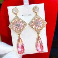 kellybola new cute crystal cz pendant earrings for women bridal wedding girl daily surper jewelry high quality romantic diy