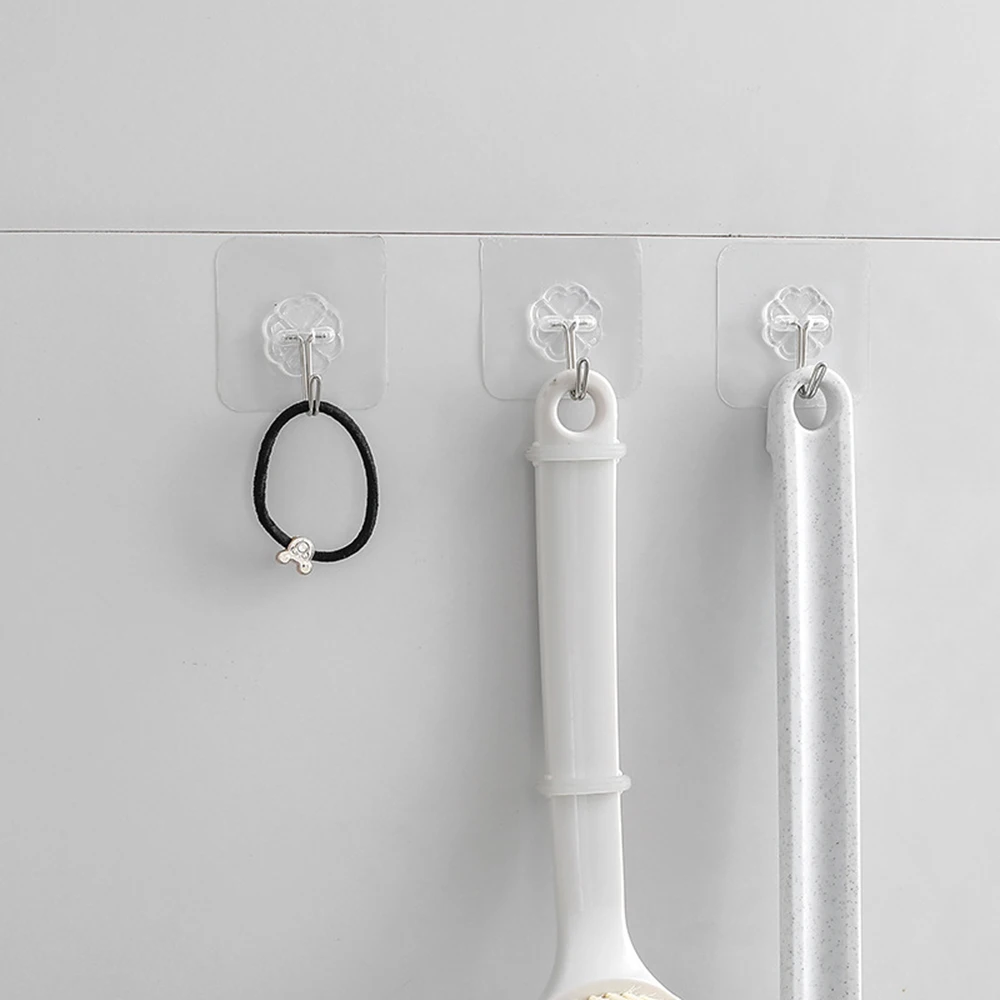 

Прозрачный настенный крючок, крепкие самоклеящиеся настенные вешалки для дверей, крючки на присоске, стойка с большой нагрузкой, присоска для хранения в кухне и ванной комнате