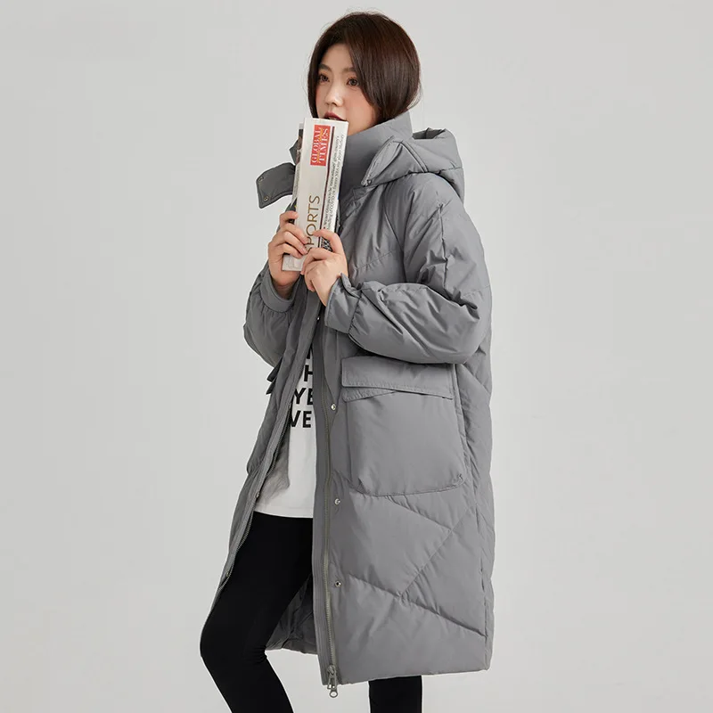 DEODAR Down Jacket Women Winter Detachable Hat Md-long Coats Windproof Thicken Warm Casual Outwear for Commute Office Lady