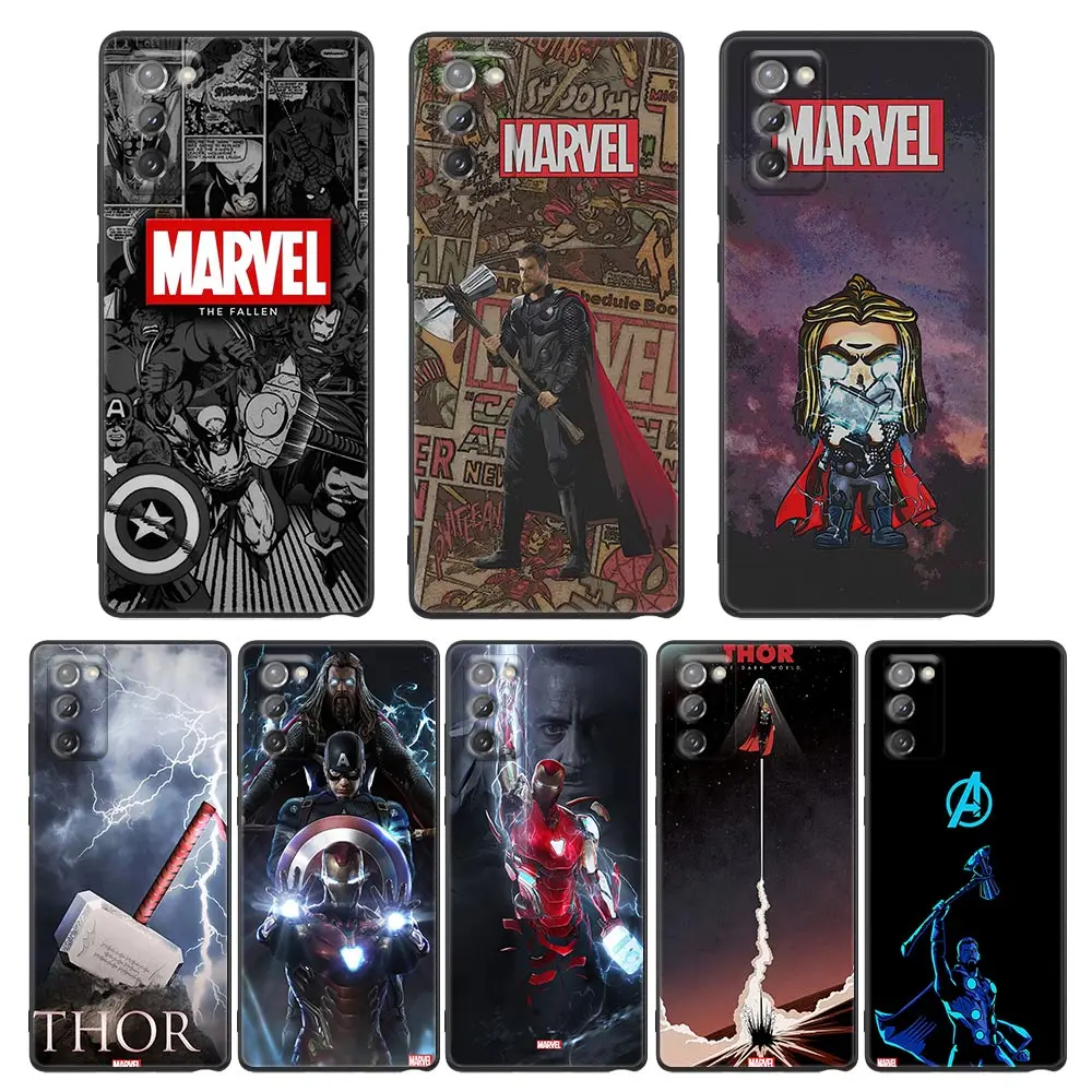 

Phone Case for Samsung Note 8 9 10 M11 M12 M30s M32 M21 M51 F41 F62 M01 Case Silicone Cover Hero Thor For Marvel