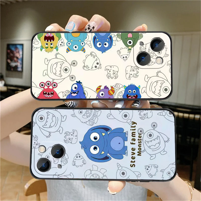 

Monster Cartoon Phone Cases For iPhone 12 13 11 Pro Max Mini XR X XS 7 8 Plus 6 6S 6 plus SE2020 hot Coque Back Cover Soft TPU