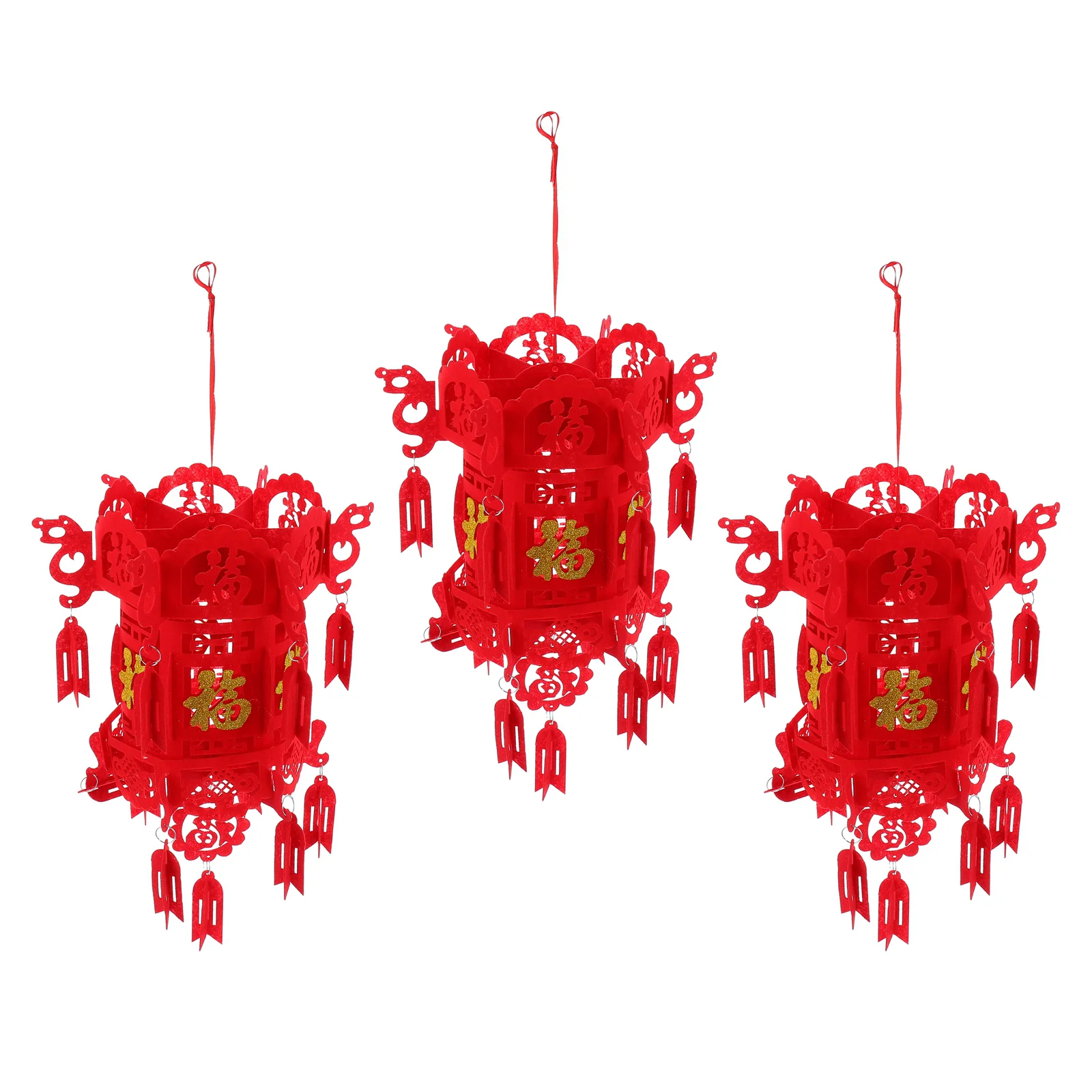 

Year New Chinese Christmas Lanterns Lantern Party Festival Spring Decoration Decor 3D Pendant Supplies Traditional Supply