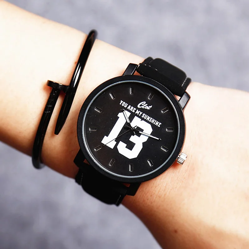 Новые часы с большим циферблатом для студентов средней школы корейские женские