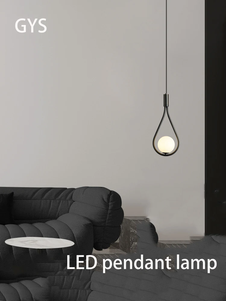 

Светодиодная люстра GYS, маленькая Подвесная лампа, искусственная медная потолочная лампа, креативная прикроватная лампа для спальни, ресторана, бара, стола