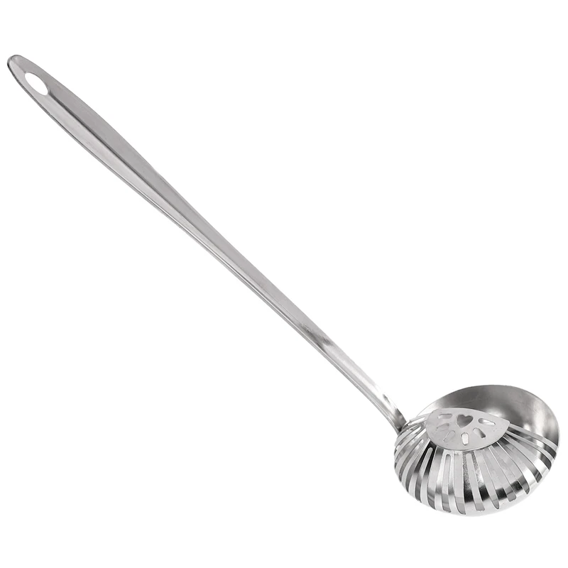 

Professional 2 In 1 Soup Kitchen Pan Hot Pot Spoon Ladle Colander With Filter Strainer