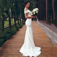 mermaid satin wedding dress hy044 2022 for women backless floor length slim elegant strapless gowns vestidos de novia %d9%81%d8%b3%d8%aa%d8%a7%d9%86