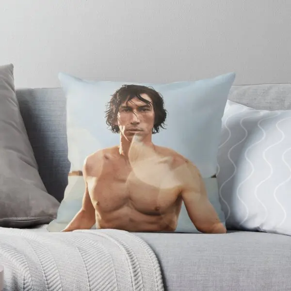 

Shirtless 2021 Adam Driver Printing Throw Pillow Cover Square Bedroom Anime Case Comfort Hotel Car Fashion Pillows not include