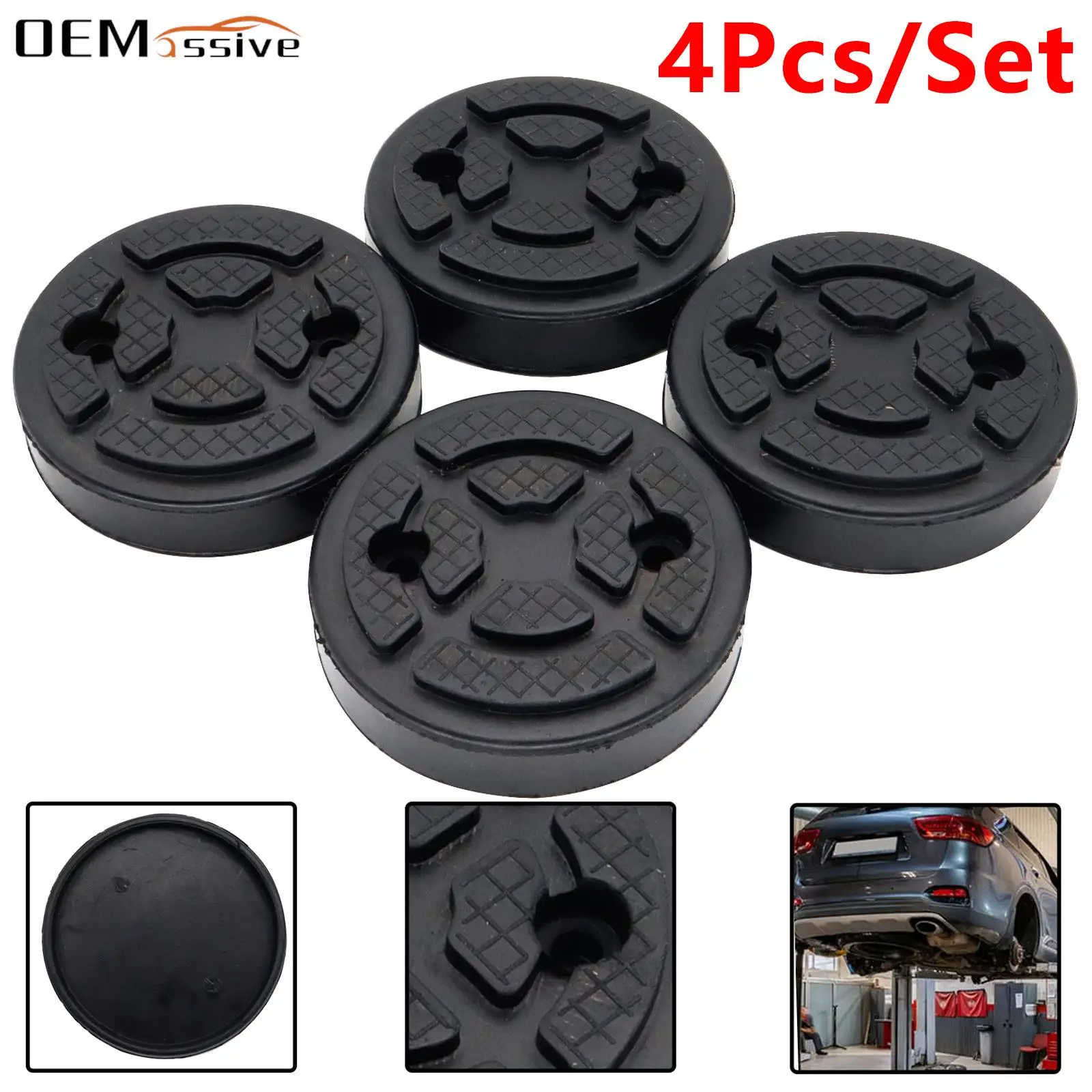 

4pcs Jack Pad 115mm Diameter Lift Rubber Pad Frame Rail Adapter For Pinch Weld Side lifter Jacks Automotive 2-Post Car Lift Jack