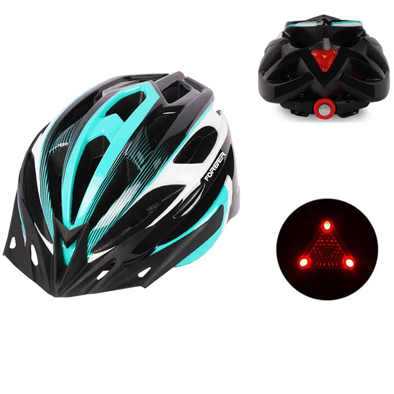 

Bicycle Helmet Intergrally-molded Design Ventilate Helmet With Warning Light Bike Safety Hat Casco Ciclismo Cycling Equipment