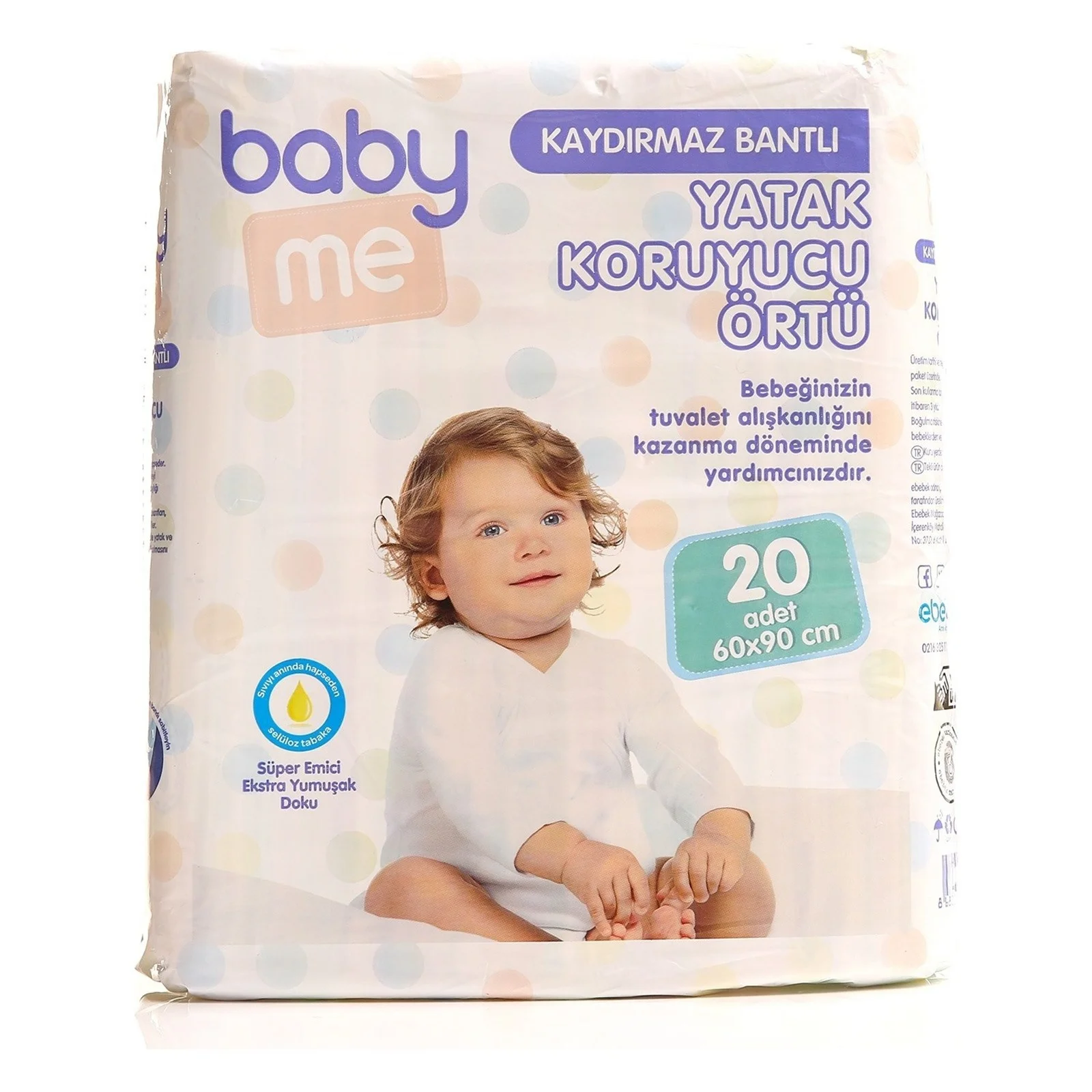 

ebebek Baby Me Non-slip Underpad Mattress Cover 60x90cm 20 Pcs