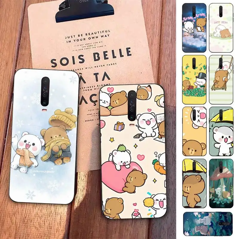 

milk and mocha bear cute Phone Case for Redmi 5 6 7 8 9 A 5plus K20 4X S2 GO 6 K30 pro