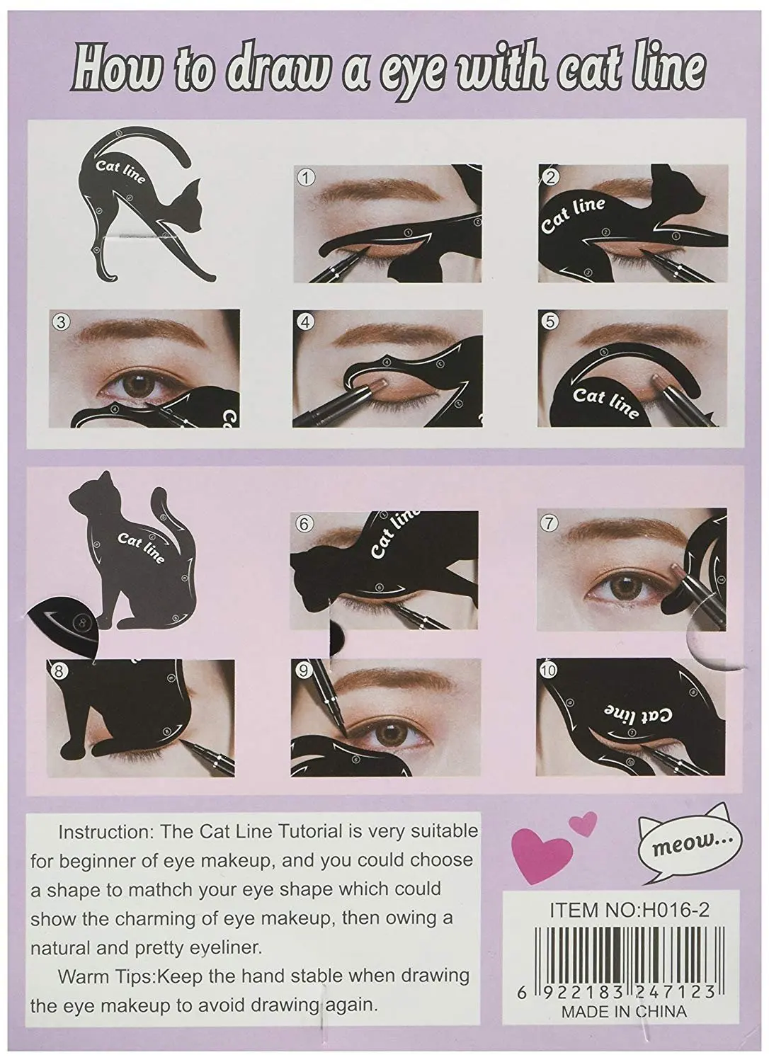 Professional Eyeliner Eyebrow Stencil Eyes Makeup Template Stickers Cat Winged Pads Applicators for Beginners Makeup Artist images - 6