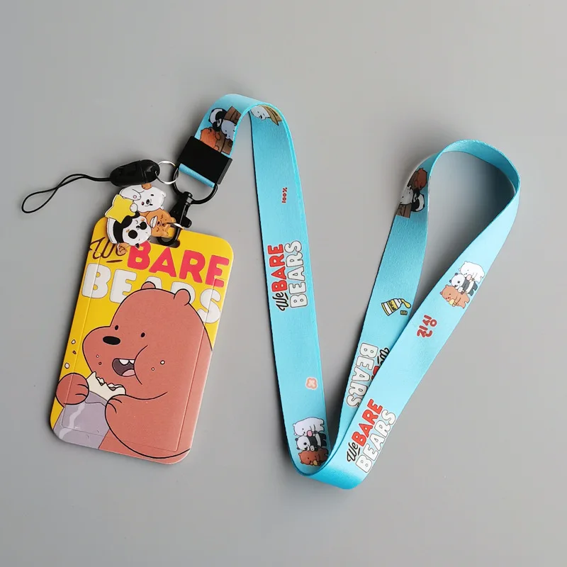 panda cute neck strap lanyard for keys keychain badge holder id credit card pass hang rope lariat mobile phone charm accessories free global shipping