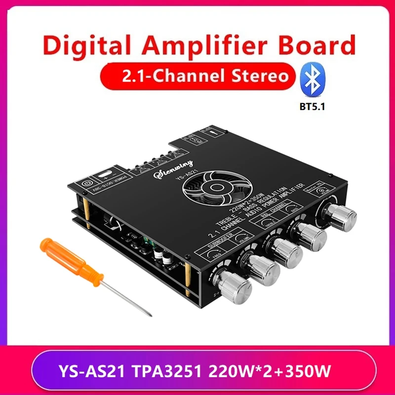 Плата цифрового усилителя Bluetooth TPA3251 220Wx2 + 350 Вт