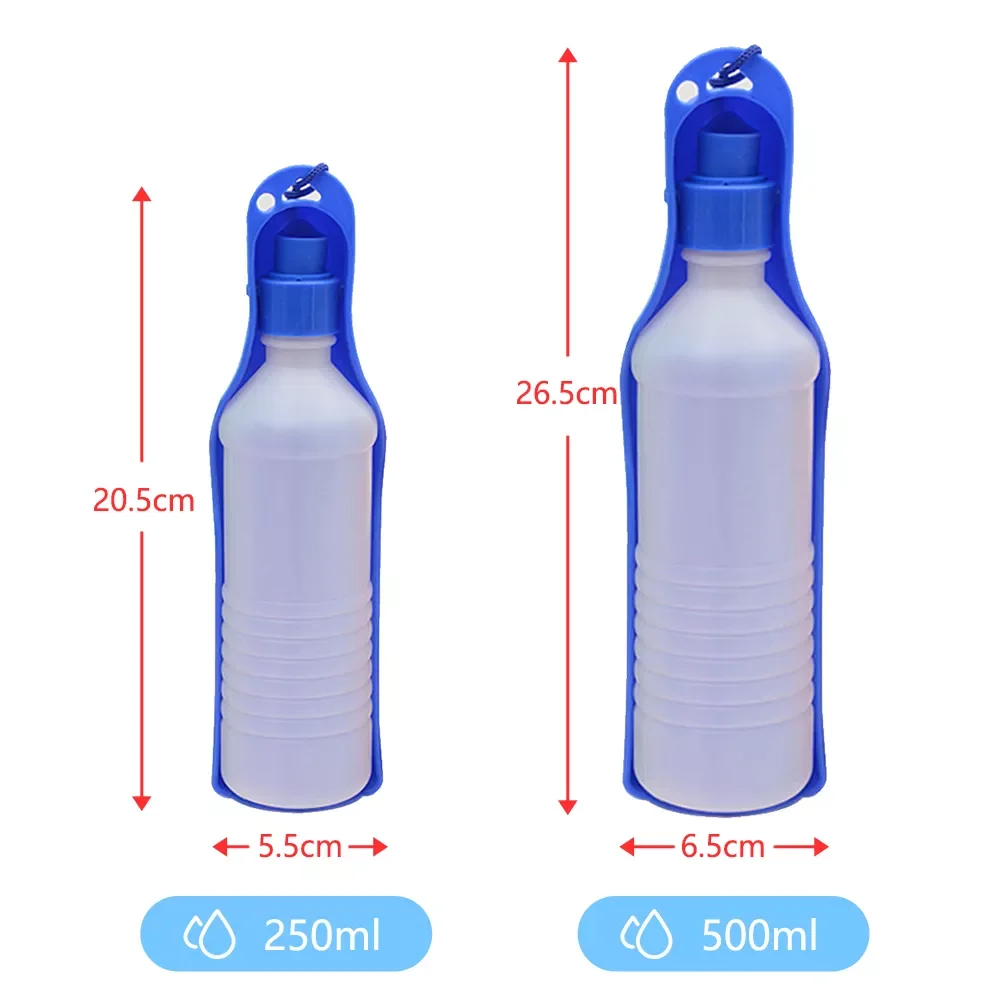 

Dog Water Bottle 250ml Foldable Portable Drinking Bottle Travelling Outdoor Drinking Feeder Bowl 1 PC
