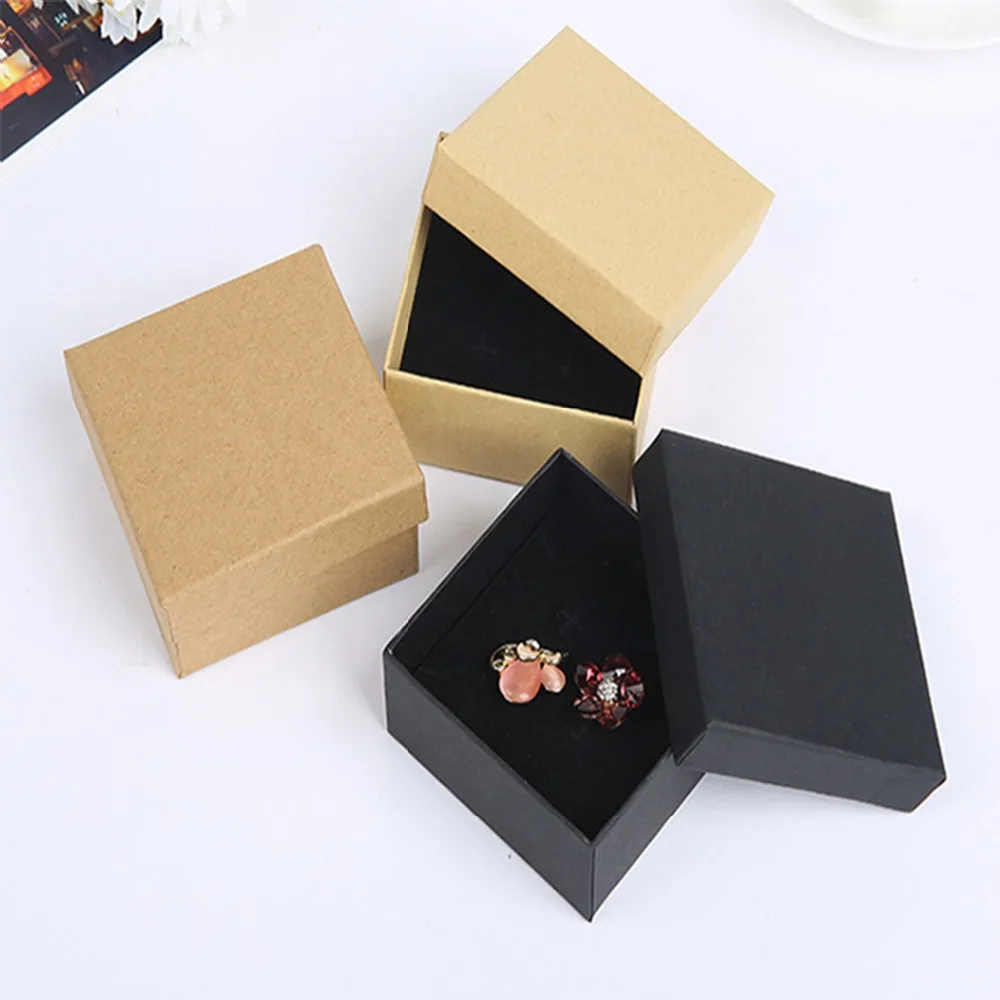 

24 шт./лот Подарочная коробка из крафт-бумаги 7 см x 7 см x 3 см коробка для упаковки ювелирных изделий Мыло Конфеты Шоколад Свадебная коробка дл...