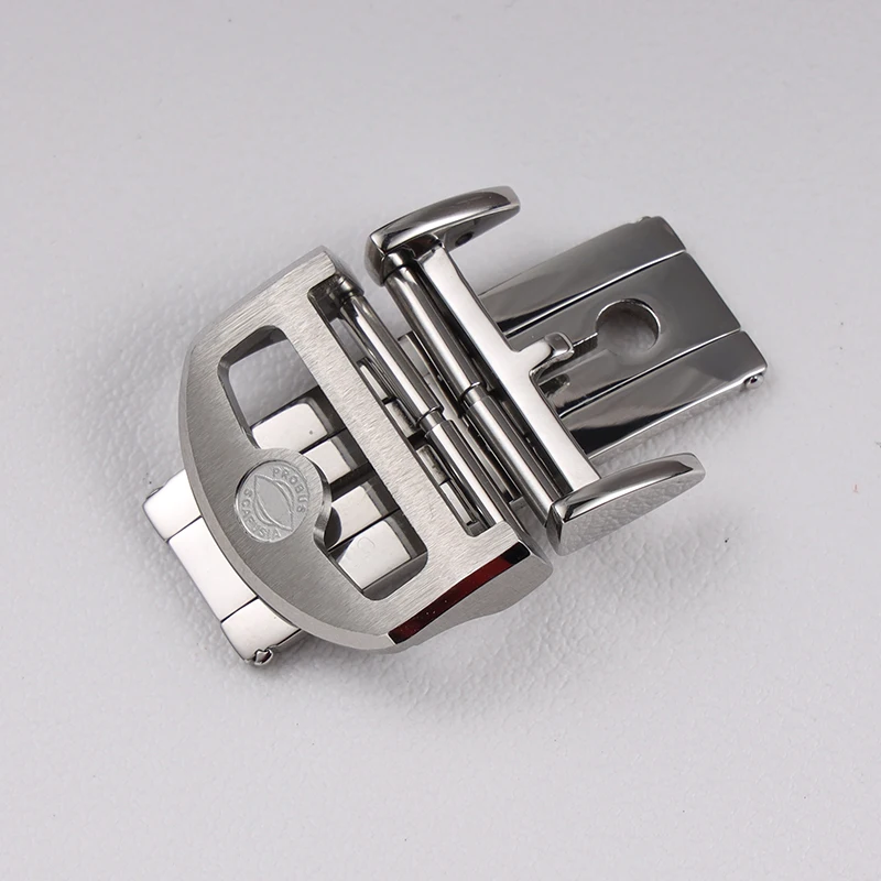 

18mm 20mm 316L Stainless Steel Deployment Buckle for WC Pilot Mark Portugieser Rose Gold Rubber Leather Watchband Folding Clasp