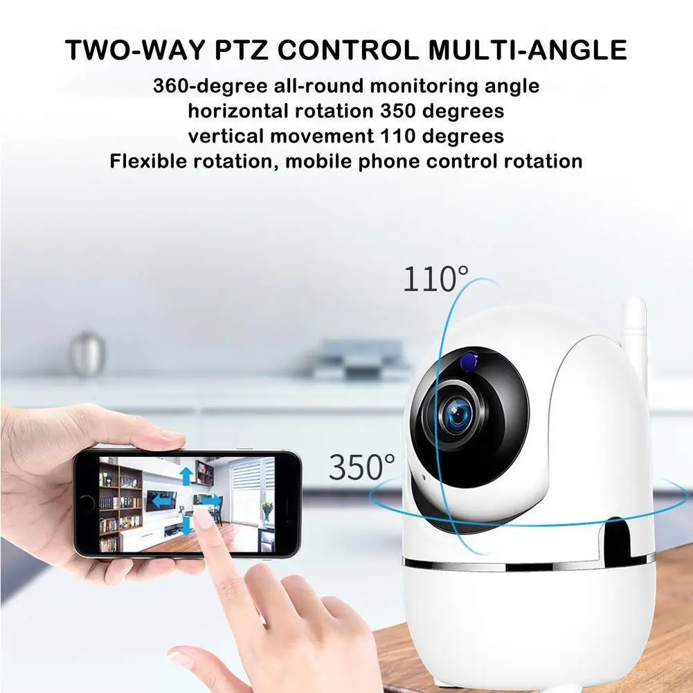 

IP-камера видеонаблюдения с дистанционным мониторингом, Wi-Fi, 1080P, HD, 360 °