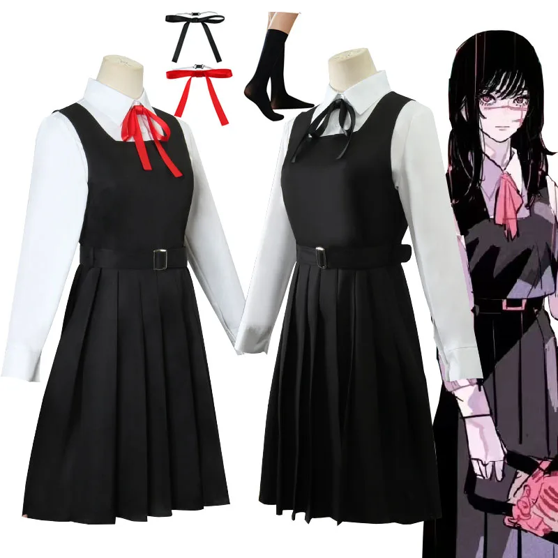 

Костюм для косплея аниме «бензопила» ASA MITAKA, парик, наклейки с татуировками, школьная Униформа JK, костюм дьявола, рубашка, носки, галстук, сез...