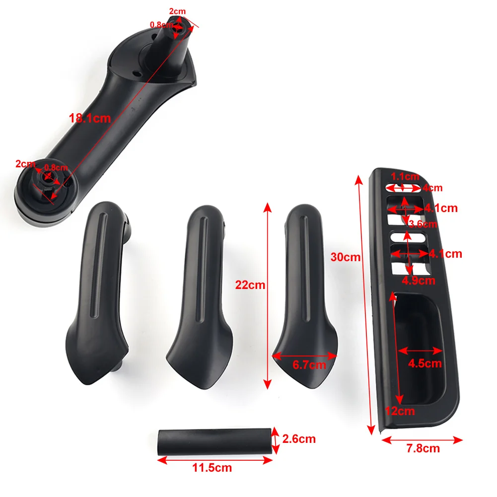 5 шт. RHD автомобильная внутренняя дверная ручка переключатель ободок комплект для