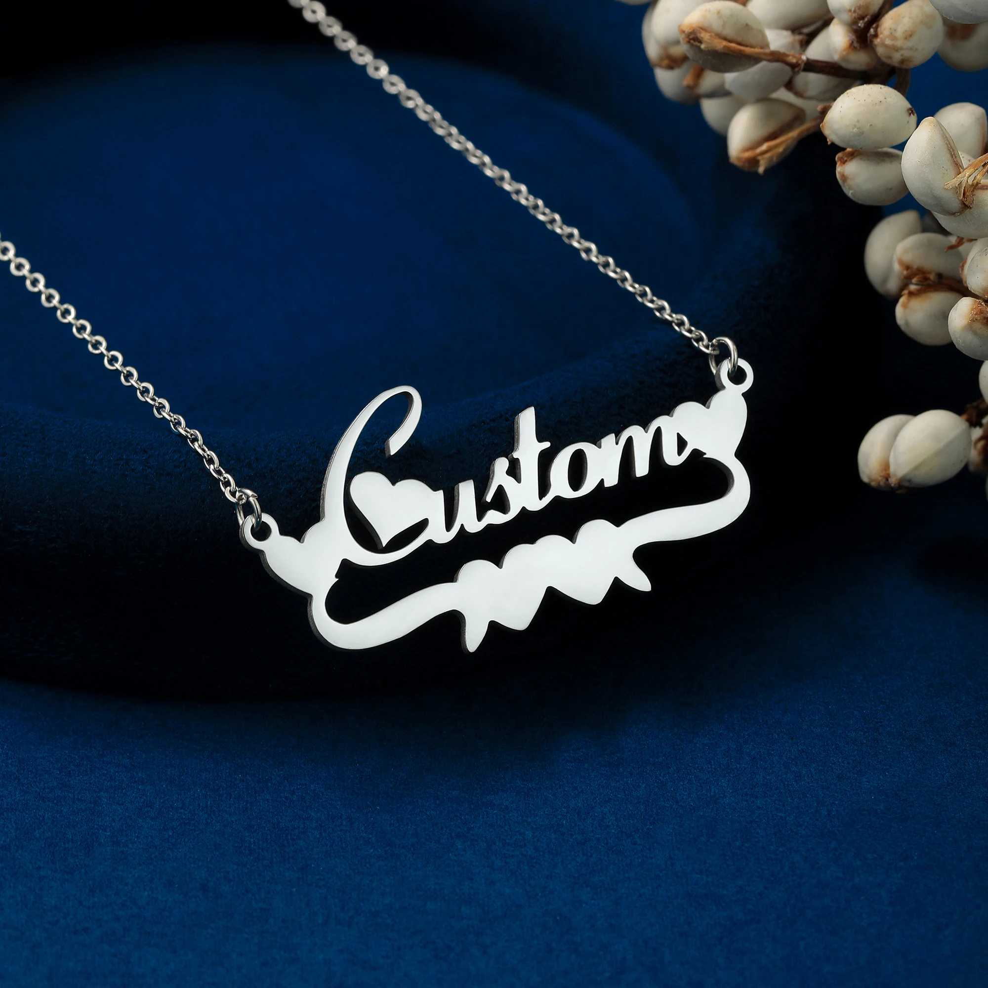 QIMING 2024 новое ожерелье с подвеской в виде сердца любви на заказ женское