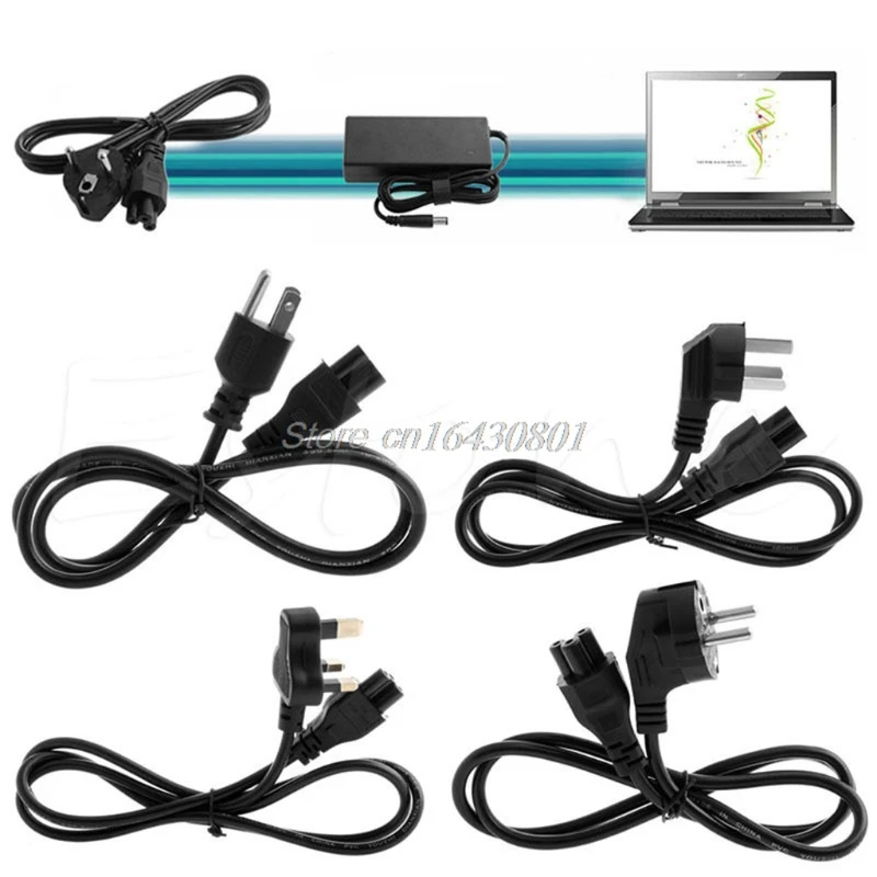 

US/UK/EU/AU Plug 3-Pin AC Power Cord Cable For Dell Laptop ThinkPad IBM