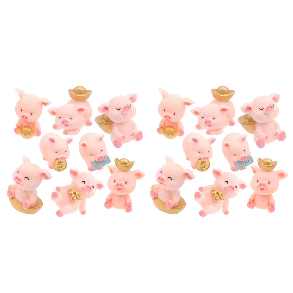 

16pcs Creative Rich Decorations Mini Resin Animal Art Crafts (Mixed Style)