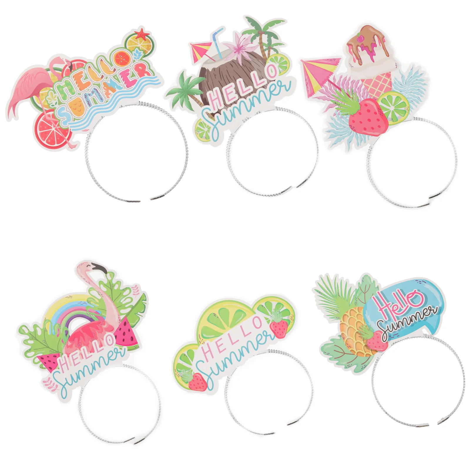 6-шт гавайская повязка на голову летняя для девочек реквизит фотосессии с