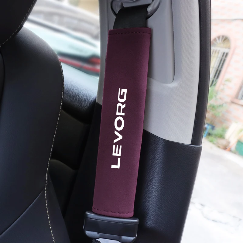 

2Pcs Car Seat Belt Cover Auto Seat Belt Shoulder Pad Clip Suede Carbon Fiber For Subaru Levorg Auto Accessories