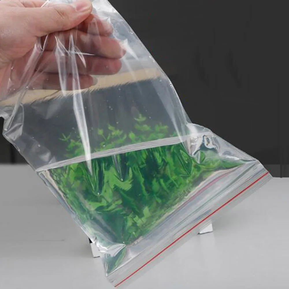 100-500PCS Resealable Zip Lock Plastic Bags Self Seal Clear Poly Bag Food Storage Package Pouches Vacuum Fresh Organize Bag