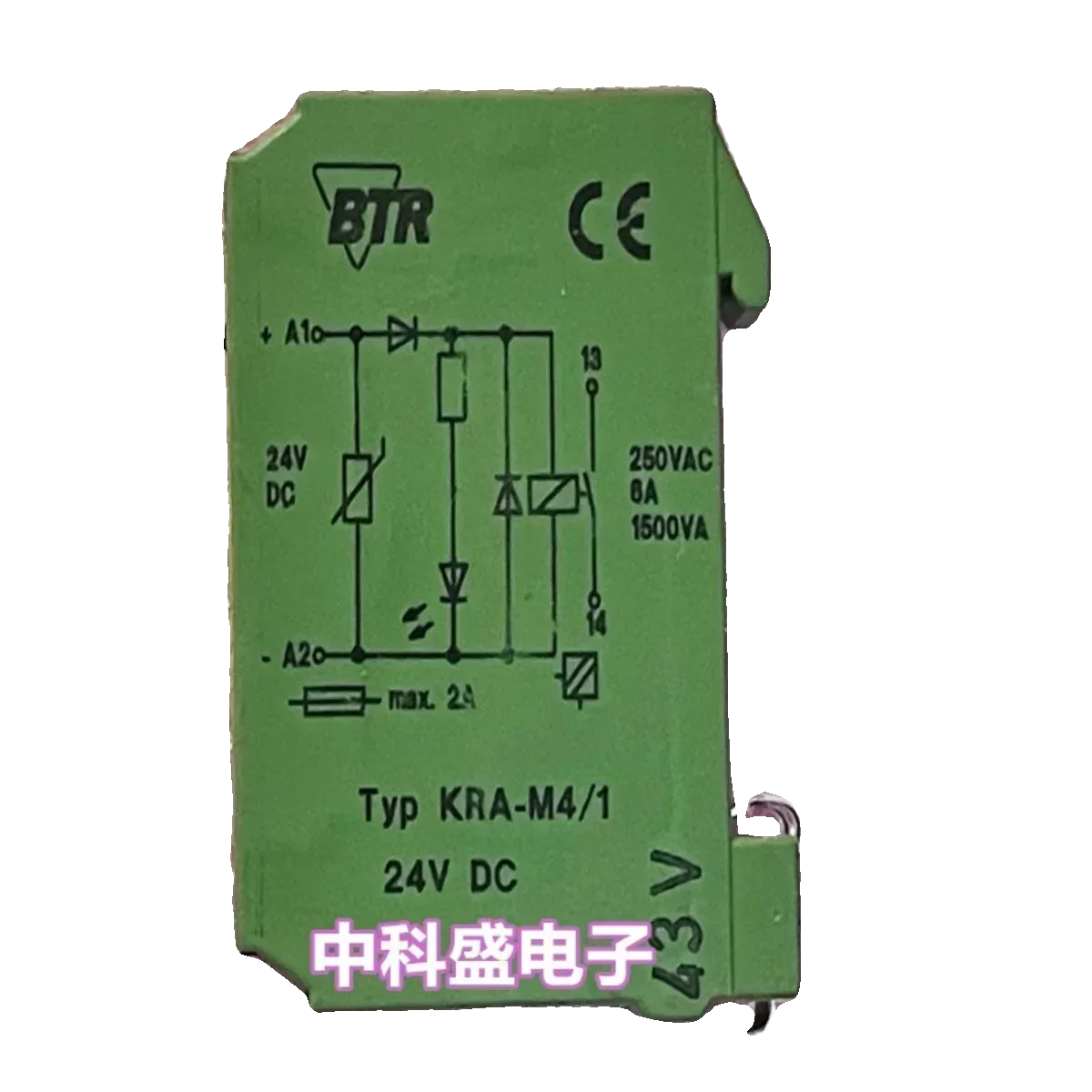 Оригинальное импортное немецкое реле BTR Typ KRA-M4/1 24 В постоянного тока