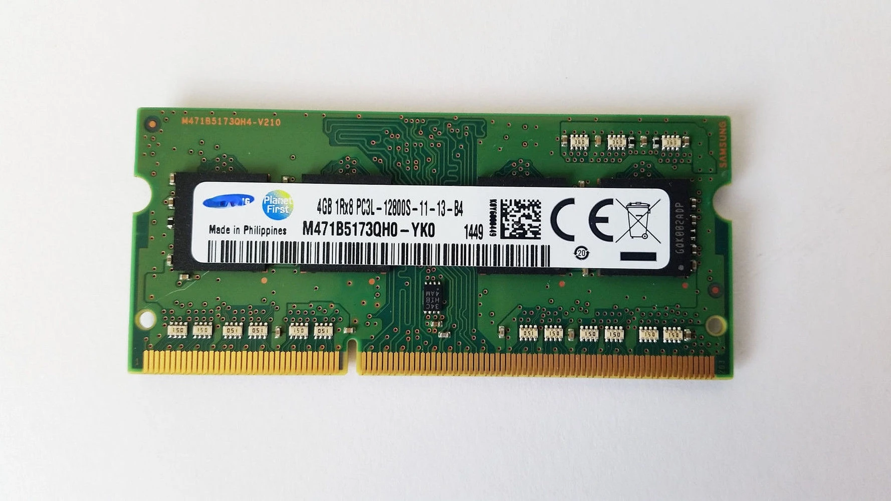 

RAM 4G DDR3L 1600 Notebook Memory Bar 1.35v Low Voltage M471B5173QH0-YK0