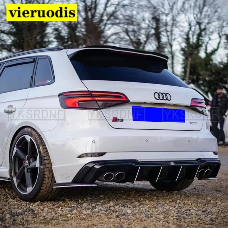 

Стайлинг автомобиля спойлер крыло губа для Audi A3 S3 хэтчбек 2014 - 2020 Высокое качество ABS пластик Автомобильный задний багажник крыша губа спойл...