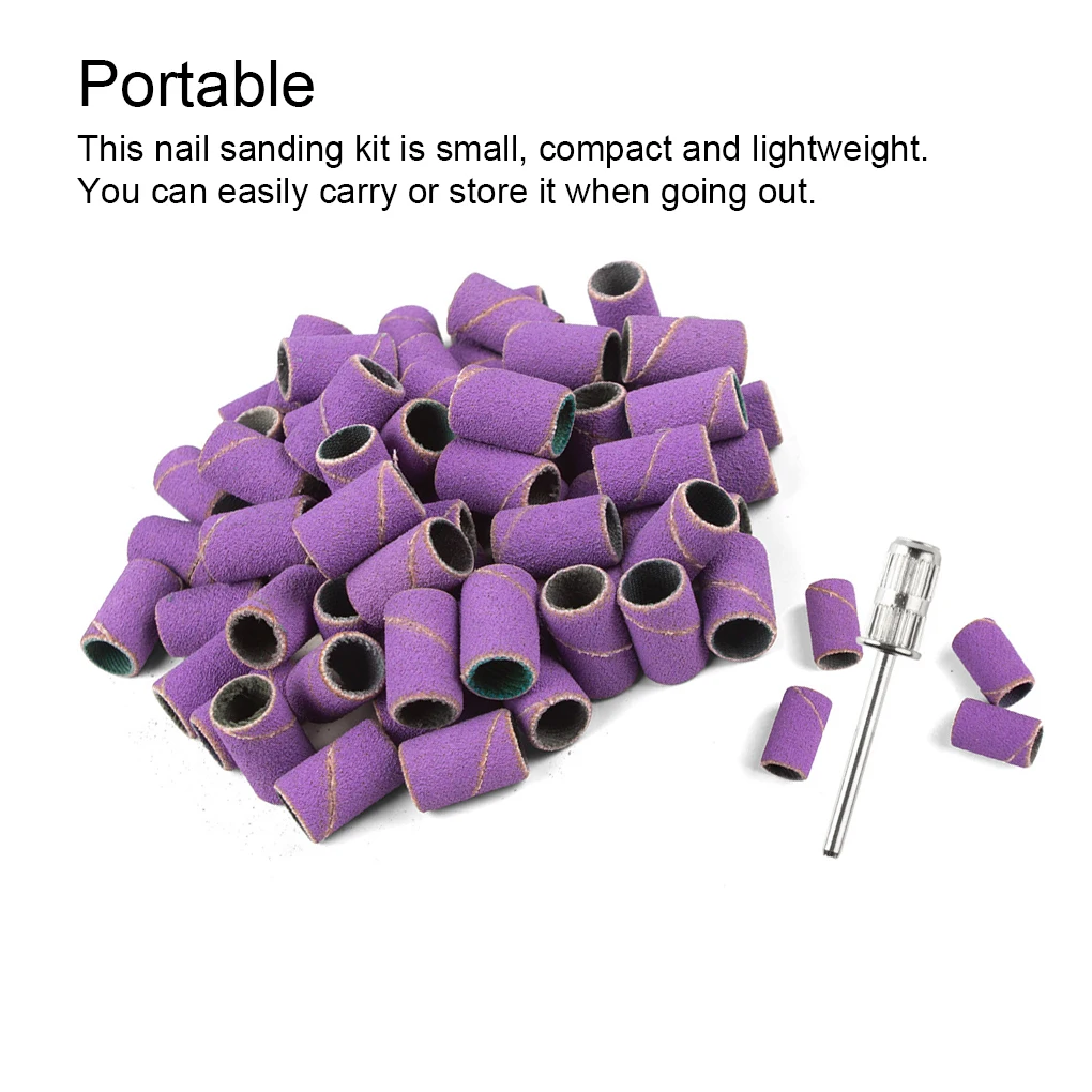 100 шт. набор портативный шлифовальный барабан ассортимент спа девушки ногтей