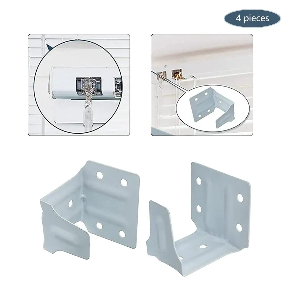 4Pcs Blinds Center Support Bracket Holder Iron for Curtain Accessories Faux and Wood Horizontal Cordless Window | Дом и сад