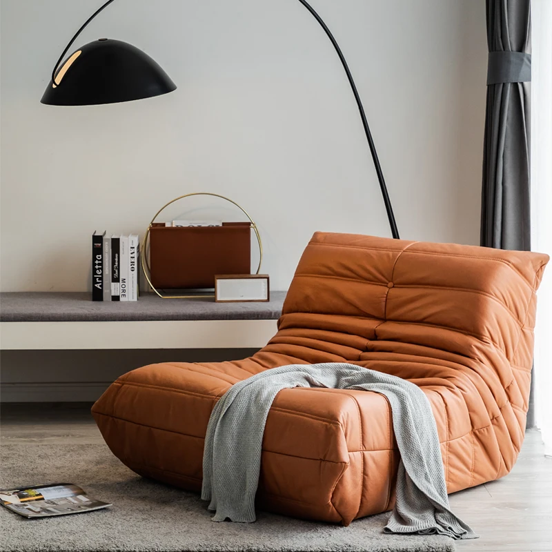 Caterpillar Lazy Sofa Single Personality Nordic Technology Cloth Living Room Tatami Togo Leisure Chair Bed Set |