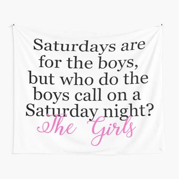 

Saturdays Are For The Girls Tapestry Beautiful Travel Hanging Wall Art Blanket Room Decoration Bedspread Decor Living Colored