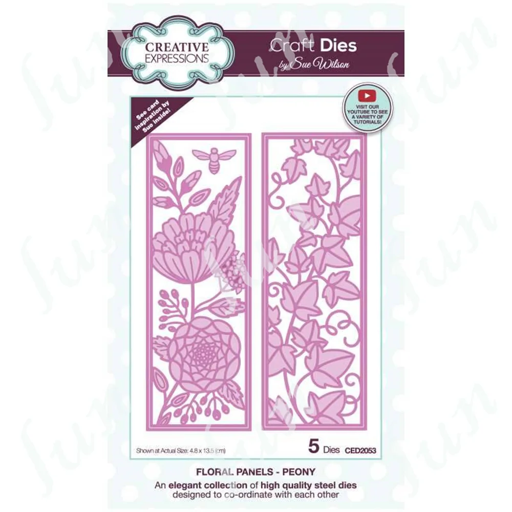 

Floral Panels Peony Craft Die Hot Sell New Metal Cutting Dies for Diy 2022 Scrapbooking Diary Coloring Decoration Embossing Mold