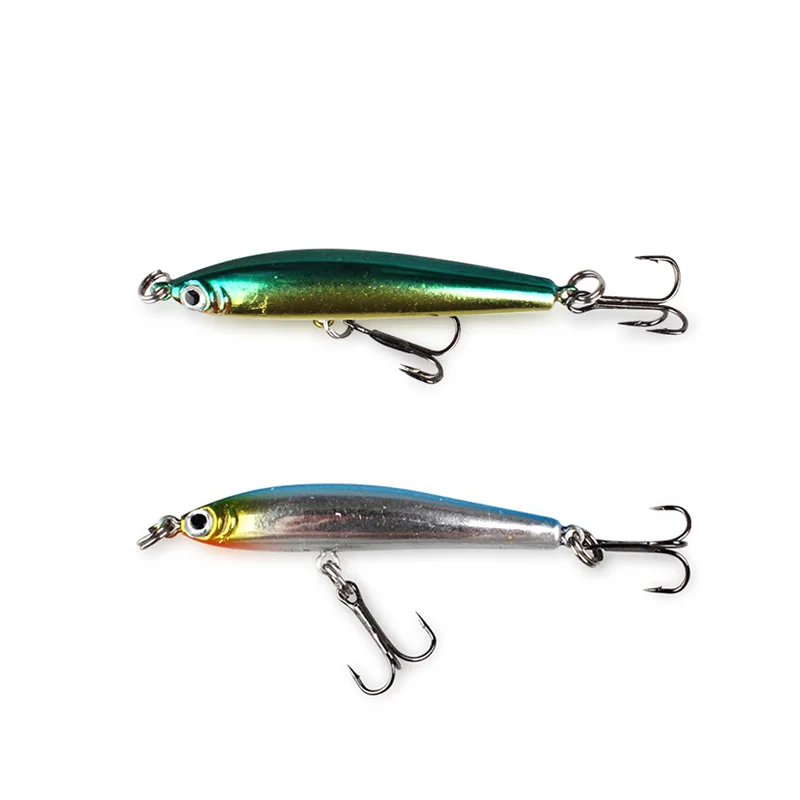 

1Pcs Quality Mini 5cm 4g Pencil Fishing Lure Minnow with Hook Hard Bait isca artificial Wobbles Slow Sinking Lifelike Baits VIB