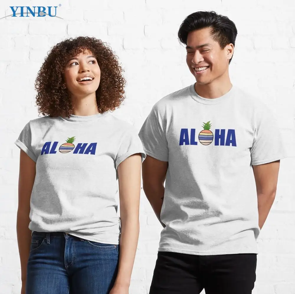 

ALOHA From Hawaii Boho Art Design Greetings On Golden Yellow Background-Vers t shirt fashion men clothing 2023 funny shirt
